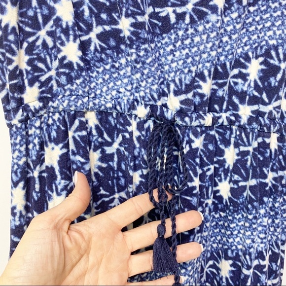 Lucky Brand-Navy White Floral Tank Romper M - Picture 4 of 8